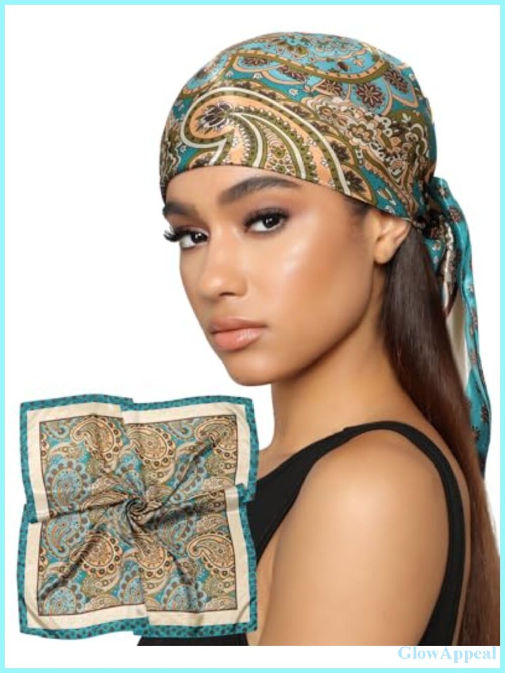 Satin Scarf for Women 35x35 Silk Feel Hair Head Scarf